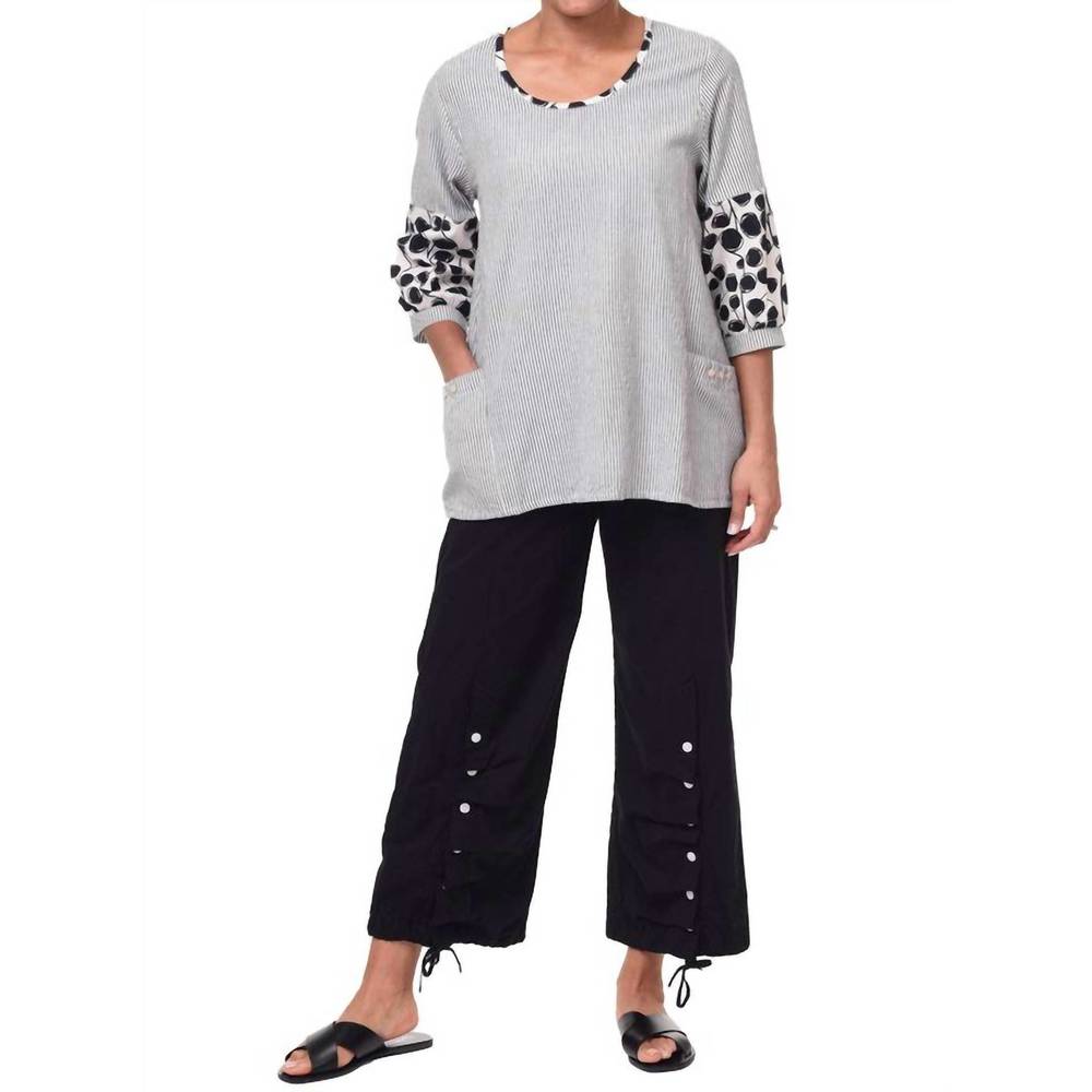 NEW TULIP CLOTHING sonya top in ticking